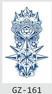Temporary Waterproof Tattoos Stickers Navigator Compass Totem Flower Juice Ink Men Women Girl Chest Arm Fake Tatoo Drop Shipping
