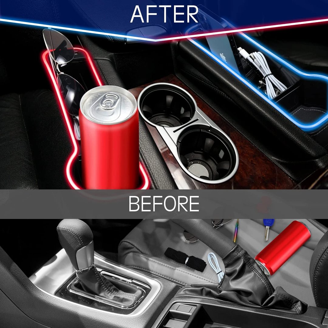 Car seat gap luminous storage box