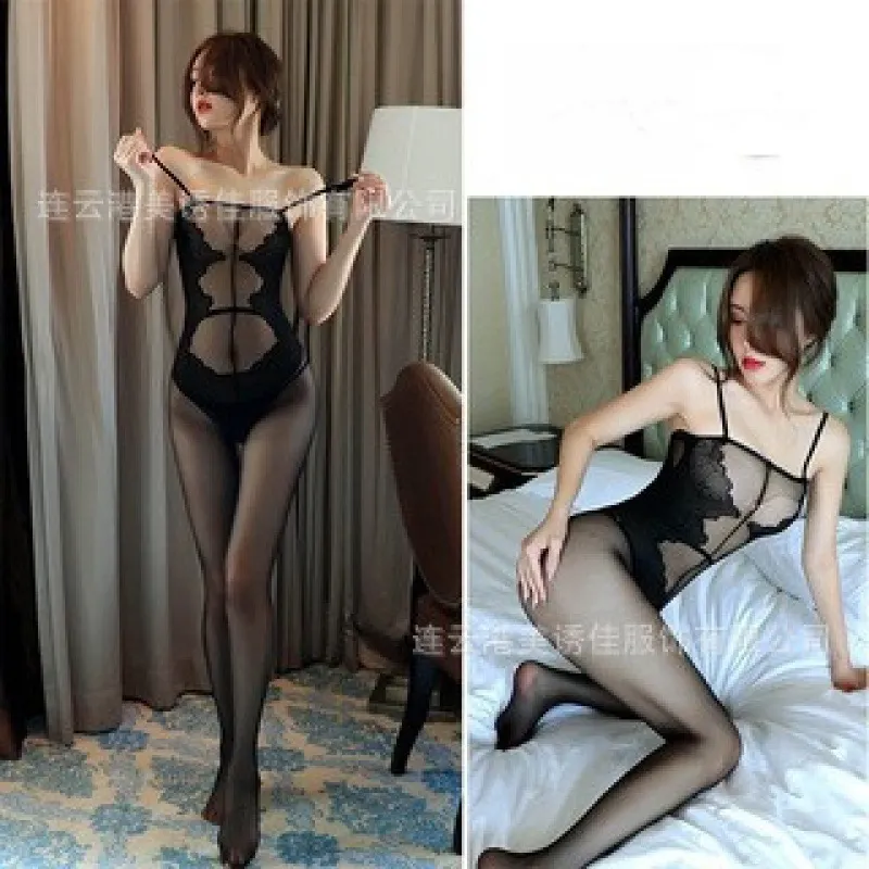 Churchf Sex Lingerie Open Lactation Passion Set Transparent Sexy Seduction Uniformed Mesh Garter Stockings