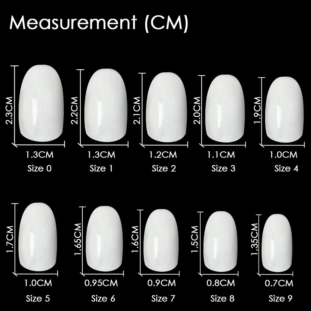 600pcs/bag Short Rounded False Nail Tips Full Cover 3 Colors 2 Bags Of Size 4 and Size 5 For Salon Round Manicure Fake Nail Tips-Nail Inspo