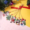 5pcs/set DIY Christmas Diamond Drill Dots Painting Crystal Xmas Trees Hanging Pendant Kits