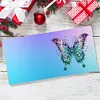 6pcs/set DIY Butterfly Special Shape Diamond Painting Greeting Card Kit(Blue)