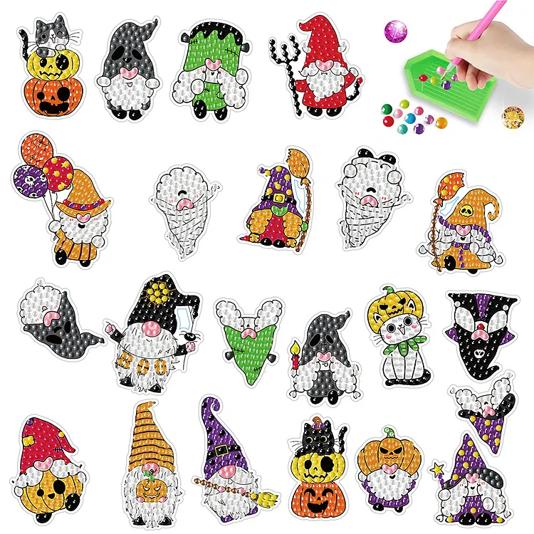 【Free Sticker】DIY Child Stickers Toy Creative Cartoon Diamond Art Mosaic Sticker Gift for Kids gbfke