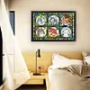 (Big Size)Window Style Totoro and Friends - 11CT Stamped Cross Stitch - 60*40cm