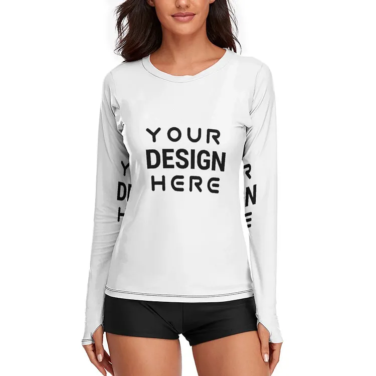 Personalized Design Women's Long-Sleeved Sun Protection Shirt Full Print 
