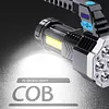 USB Charging IPX 4 LED Camping Waterproof Flashlight Search Light 4 Light Modes