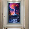 >SALE<5D DIY Full Round Drill Diamond Painting Volcano Kit Home Decor Art Craft40x70cm