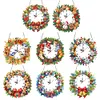 DIY Christmas Acrylic Diamond Painting Clock Pendant Hanging Kit