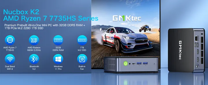 ミニPC M6831 GMKtec NucBox K2 Ryzen7 7735HS Amazon.co.jp: GMKtec ミニpc AMD Ryzen 7 7735HS Windows 11 Pro mini
