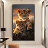 (Big Size)Leopard - 11CT Stamped Cross Stitch - 40*65cm - Animal