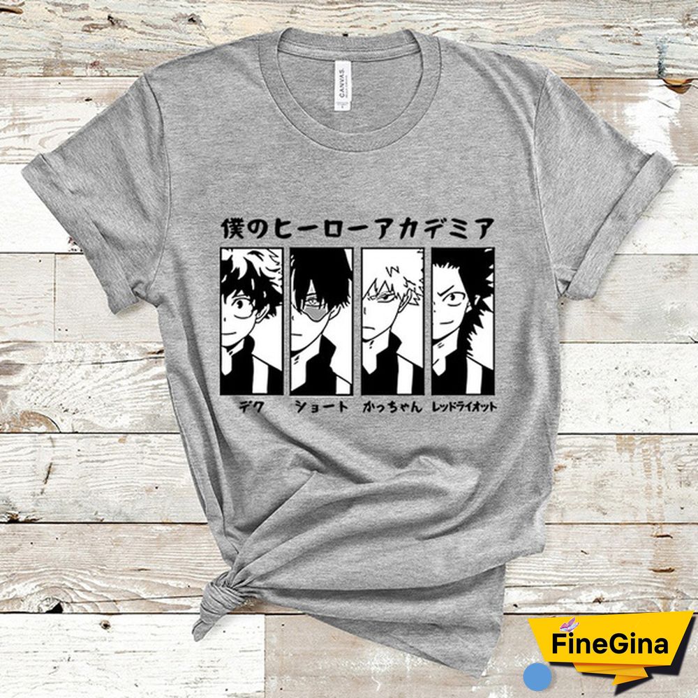 My Hero Academia Graphic Print T Shirt Men Women Casual Round Neck Short Sleeve Tee Tops