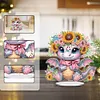 Diamond Painting Acrylic Cartoon Sunflower Dinosaur Table Top Ornament Kits