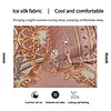 3pcs Retro Ice Silk Bed Skirt Set with Ruffle Wedding Bedspread Mattress Cover with 2 Pillowcases Machine Washable Elegant Home Decoration