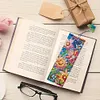 (US Local)3Pcs Special Shape Flowers 5D DIY Diamond Painting Bookmark with Pendants Craft Kit