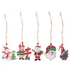5pcs/set DIY Christmas Diamond Drill Dots Painting Crystal Xmas Trees Hanging Pendant Kits