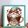 Coffee Gnome-11CT Stamped Cross Stitch 40*40cm/15.75*15.75in