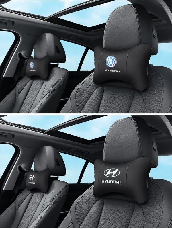 Car Genuine Leather Neck Pillow