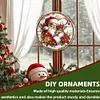 Diamond Painting Acrylic Christmas Santa Claus Elk Diamond Art Pendant Wall Decor