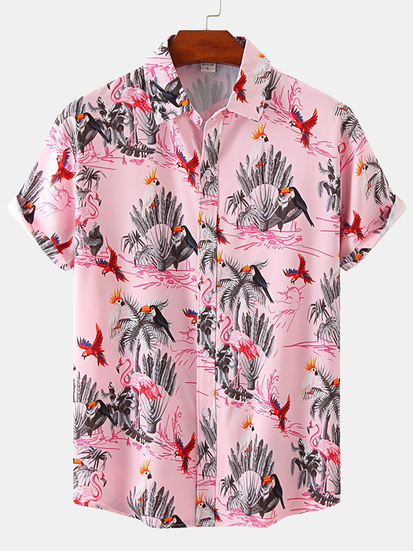 Men's Flamingo Pattern Shirt