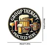 Th&eacute;rapie de groupe - Plaques rondes en m&eacute;tal(30*30cm)