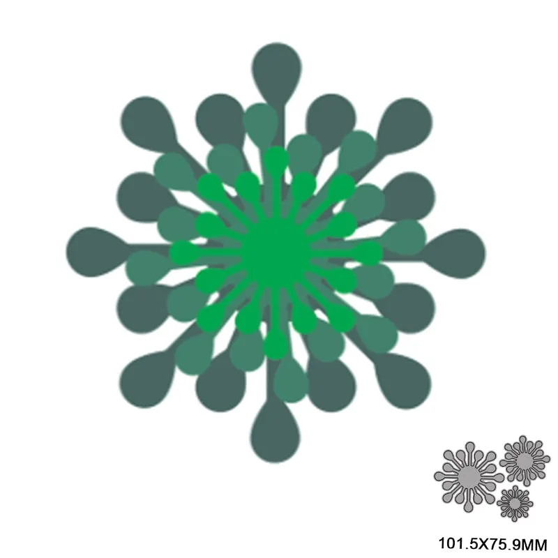 3pcs flower Metal Cutting Dies Stencils For DIY Scrapbooking Decorative Embossing Paper Cards Album Making Handcraft Die Cutting