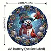 Diamond Painting Christmas Snowman Wall Clock