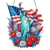 Statue of Liberty DIY Acrylic Diamond Painting Hanging Kit Special Shape Crystal Rhinestone Art Pendants Single Side Drill for Adults Gift Home Wall Or Window Decor