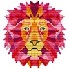 Lion - 14CT Stamped Cross Stitch Kit(19x20cm)