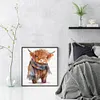 Highland Cow-14CT/18CT Stamped/Counted Cross Stitch 40*45cm/15.75*17.72in