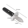 Oyster Knife Shucker Set with Wooden Holder Stainless Steel Oyster Shucking Kit Seafood Tools for Kitchen Restaurant Home Use