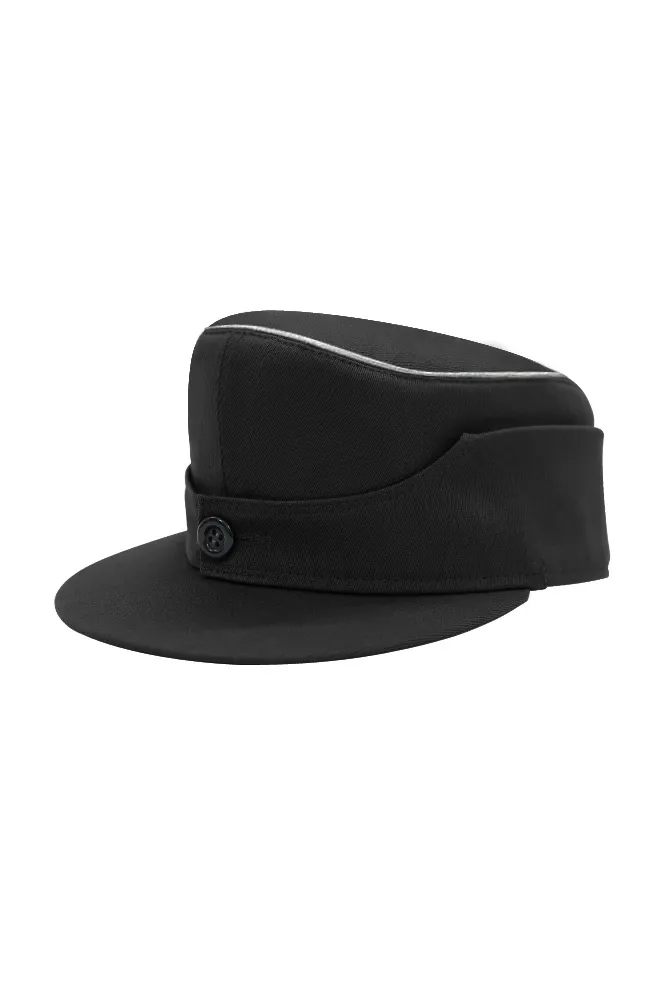   Elite Panzer Black Gabardine M1944 Field Cap German-Uniform