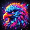 Diamond Painting -DIY Round Drill Colorful Eagle(40*40CM)
