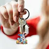 (US Local)PET Double Sided Special Shaped Easter Alphabet DIY Diamond Painting Keychain