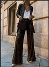 Women's Elegant Sequin Versatile Blazer Suit 
