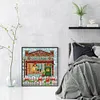 Christmas Cabin - 14CT Stamped Cross Stitch 15*17cm/5.91*6.69in