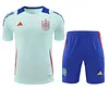 2024 Spain pre-match training Light Blue Shirt+Shorts 1:1 Thai Quality