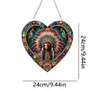 (US Local)(Upgrade Size)DIY Double Sided Effect Diamond Painting Hanging Pendant Kit (Indian)