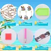 5pcs Double Side Diamond Painting Special-shaped Drill Butterfly Flower Keychain Kits