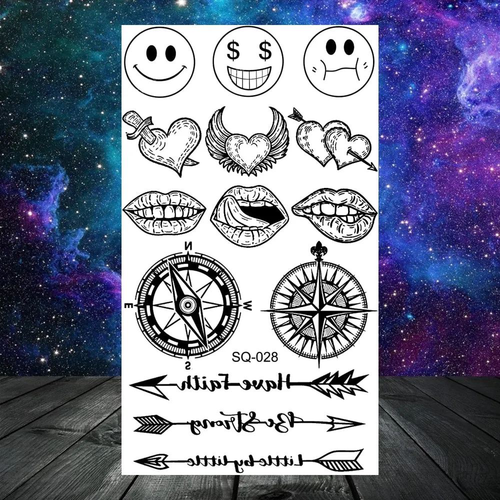 3D Universe Planet Temporary Tattoos For Women Adult Kids Girl Lotus Moon Outer Space Fake Tattoo Neck Arm Hands Small Tatoos