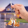 5pcs Diamond Painting Keyring Kits DIY Keychain Bag Pendant Kits