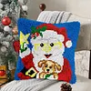 Santa Claus Dog-DIY Latch Hook Rug Pillowcase Kits 43*43cm