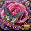 (US Local)4pcs/set Butterfly Flower-Special Shaped Diamond Painting Kit(40x40cm)