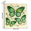 Green Butterfly DIY Pearl Painting Kit with Frame 30x30cm Pearl Gem Paintings Picture Arts Craft for Adults/Beginners Gift Home Wall Decor