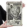 Volaille - Panneaux en &eacute;tain m&eacute;tallique(20*30cm/30*40cm)