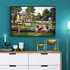 Diamond Painting-DIY Full Round Drill House Garden(50*40cm)