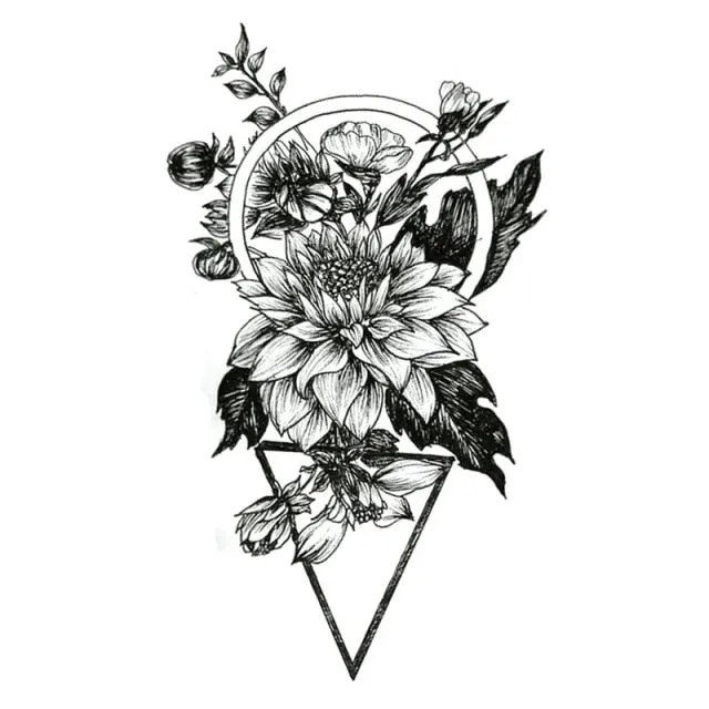 Waterproof Temporary Tattoo Stickers Butterfly Tiger Feather  Design Tattoo Children Black Body Art Fake Tattoos for Men Women