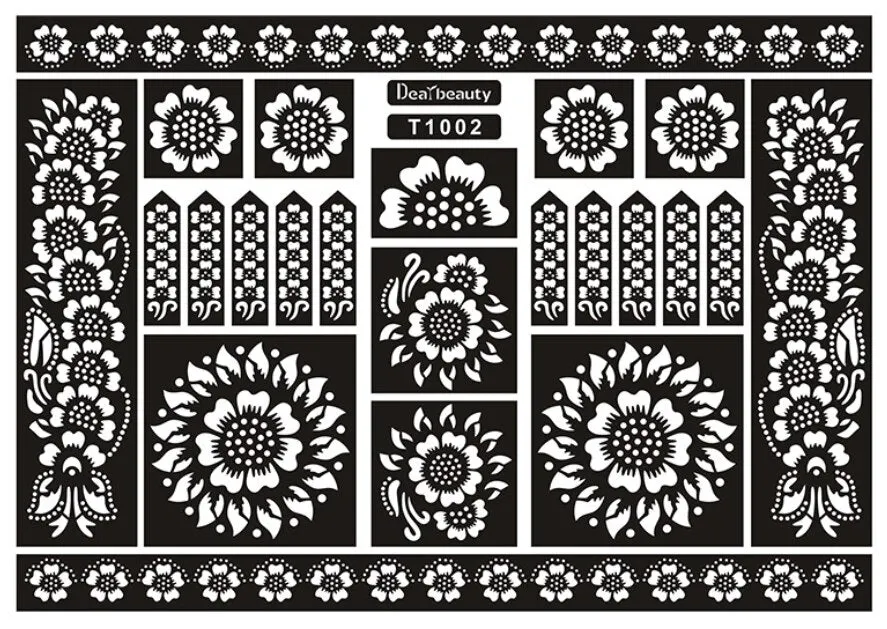 1 piece bih Temporary Tattoo Stencil Henna tatoo paste 24models Template professional 2018 new Painting Kit supplies sexy paint