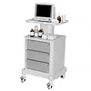 [US Local Warehouse] Medical Cart with 3 Drawers & 4 Wheels & 1 Top Tray Rolling Cart 66 LBS Load Salon Trolley for Hospital Office Bedroom Clinic