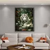 (Big Size)White Tiger - 11CT Stamped Cross Stitch - 50*60cm - Animal