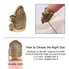 Copper Finger Thimble Hoop Cover Cross Stitch Finger Protective Cover (M)